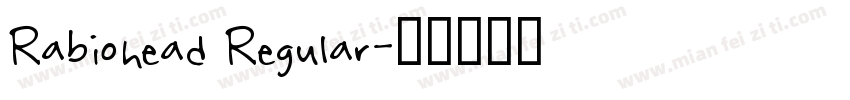 Rabiohead Regular字体转换